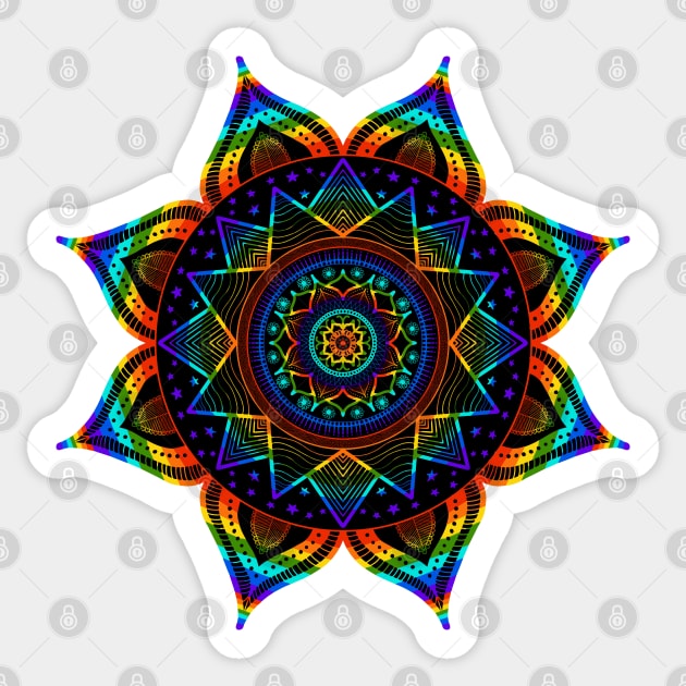 Mandala Rainbow Sticker by NYXFN